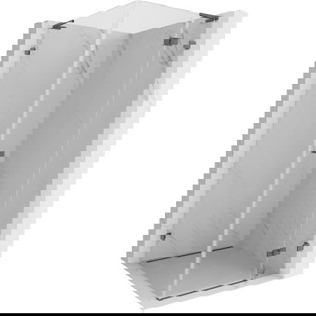 Mexen Lunar L pravý sprchovací kút 70 x 70 cm, priehľadný, brúsená zbraňová šedá - 834L-070-070-66-00-P