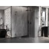 Mexen Lunar L sprchová kabína s otváracími pravými dverami 75 x 70 cm, transparentná, brúsená gun gray - 834L-075-070-66-00-P