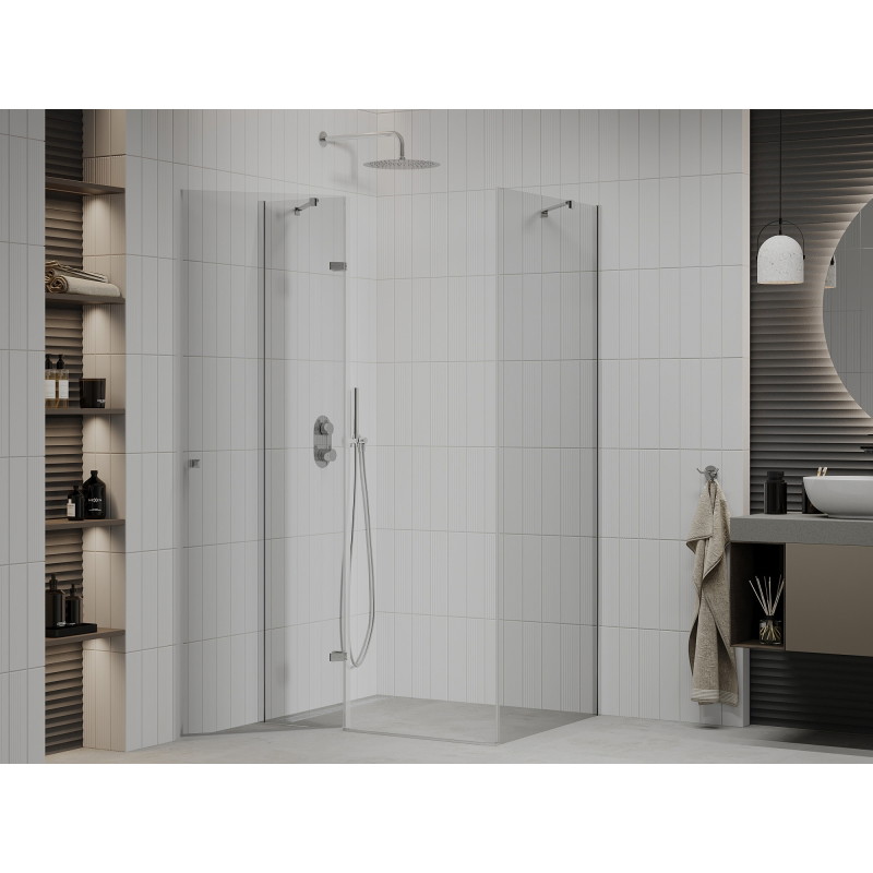Mexen Roma výklopný sprchový kút 90 x 70 cm, transparentný, chrómový - 854-090-070-01-00
