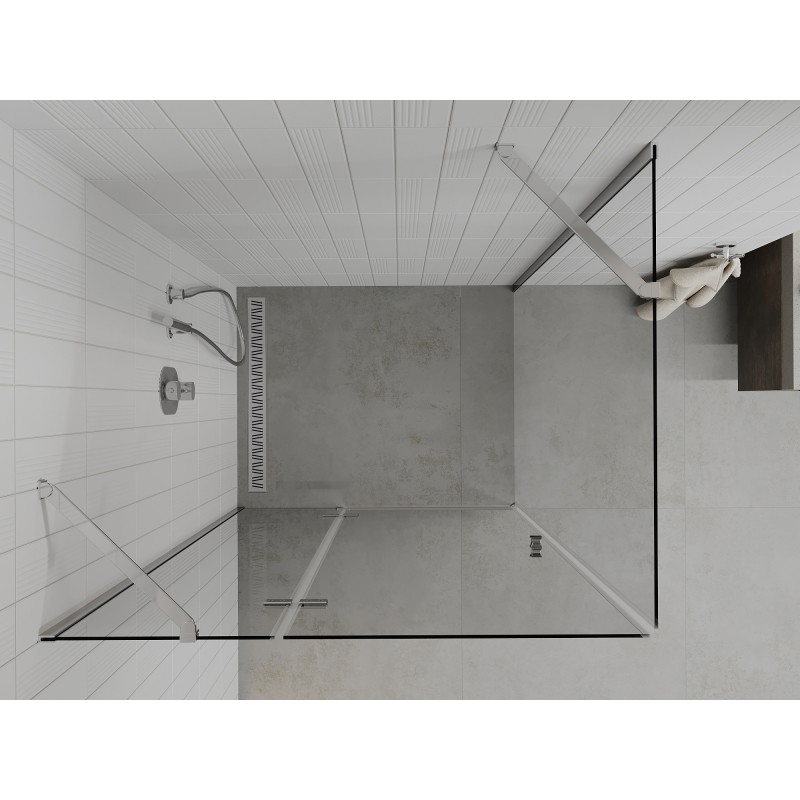 Mexen Roma výklopný sprchový kút 90 x 70 cm, transparentný, chrómový - 854-090-070-01-00