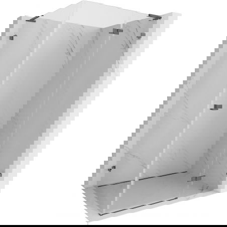 Mexen Lunar L sprchovací kút s pravým otváraním 100 x 70 cm, transparentný, brúsená gun gray - 834L-100-070-66-00-P