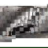 Mexen Lunar L sprchovací kút, pravý, 85 x 80 cm, priehľadný, kartáčovaný gun grey - 834L-085-080-66-00-P