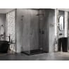 Mexen Lunar L sprchová zástena s otváracími dverami pravá 90 x 80 cm, transparentná, brúsená gun gray - 834L-090-080-66-00-P