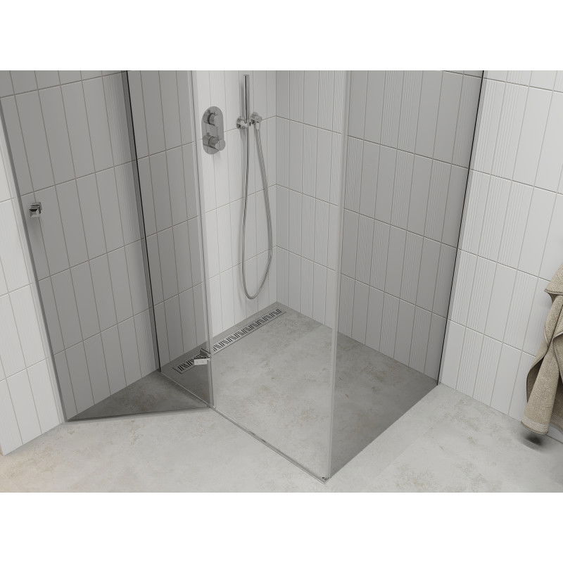 Mexen Roma sprchový kút výklopný 95 x 90 cm, transparentný, chróm - 854-095-090-01-00