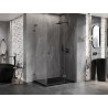 Mexen Lunar L pravá sprchová kabína s otváracími dverami 100 x 90 cm, transparentná, gun metal - 834L-100-090-95-00-P
