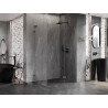 Mexen Lunar L pravá sprchová kabína s otváracími dverami 100 x 90 cm, transparentná, gun metal - 834L-100-090-95-00-P