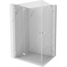 Mexen Lunar L Duo sprchová kabína otočná ľavá 90 x 80 cm, transparentná, brúsený nikel - 834L-090L-080P-97-00