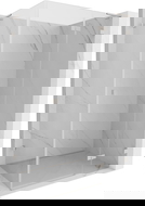Mexen Lunar L sprchový kút otočný pravý 90 x 80 cm, priehľadný, brúsený nikel - 834L-090-080-97-00-P