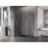Mexen Lunar L Duo sprchový kút 90 x 90 cm, priehľadný, brúsený nikel - 834L-090L-090P-97-00
