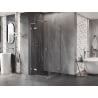 Mexen Lunar L Duo sprchový kút 90 x 90 cm, priehľadný, brúsený nikel - 834L-090L-090P-97-00
