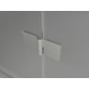 Mexen Lunar L Duo sprchový kút 90 x 90 cm, priehľadný, brúsený nikel - 834L-090L-090P-97-00