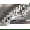 Mexen Lunar L sprchový kút s pravými dverami 90 x 90 cm, transparentný, brúsený nikel - 834L-090-090-97-00-P