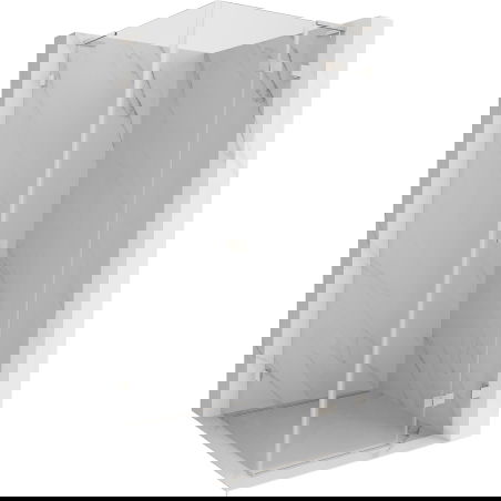 Mexen Lunar L sprchový kút, pravý 90 x 90 cm, transparentný, brúsený nikel - 834L-090-090-97-00-P