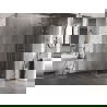 Mexen Lunar L sprchový kút s pravými dverami 90 x 90 cm, transparentný, brúsený nikel - 834L-090-090-97-00-P