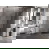 Mexen Lunar L sprchový kút otváracie dvere pravé 100 x 90 cm, transparentné, brúsený nikel - 834L-100-090-97-00-P