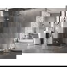 Mexen Lunar L Duo sprchová kabína, otváracia 95 x 95 cm, priehľadná, brúsený nikel - 834L-095L-095P-97-00