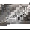 Mexen Lunar L Duo sprchový kút 100 x 95 cm, priehľadný, matný nikel - 834L-100L-095P-97-00