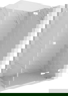 Mexen Lunar sprchovací kút, závesný pravý 75 x 70 cm, priehľadný, biela - 834-075-070-20-00-P