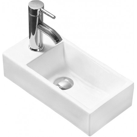 Mexen Inez pravo umývadlo na doske 45 x 25 cm, biele - 21434500R
