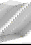 Mexen Lunar sprchovací kút otočný pravý 100 x 80 cm, transparentný, zlatý - 834-100-080-50-00-P