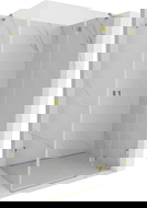 Mexen Lunar sprchovací kút otočný pravý 100 x 90 cm, transparentný, zlatý - 834-100-090-50-00-P