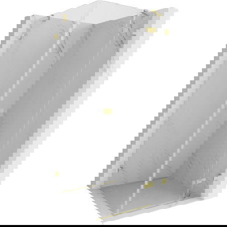 Mexen Lunar sprchovací kút pravý 70 x 70 cm, transparentný, zlatý brúsený - 834-070-070-55-00-P