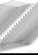 Mexen Lunar sprchová kabína s otváracími dverami pravá 90 x 80 cm, priehľadná, zlatá kartáčovaná - 834-090-080-55-00-P