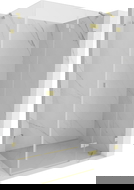 Mexen Lunar sprchovací kút priečny pravý 100 x 90 cm, transparentný, zlatý kartáčovaný - 834-100-090-55-00-P