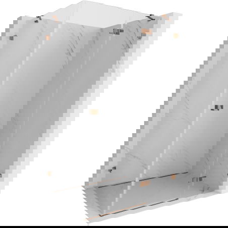 Mexen Lunar sprchová kabína otváracia pravá 90 x 80 cm, transparentná, ružové zlato - 834-090-080-60-00-P