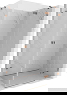 Mexen Lunar sprchový kút s výklopnými dverami pravý 100 x 80 cm, priehľadný, ružové zlato - 834-100-080-60-00-P