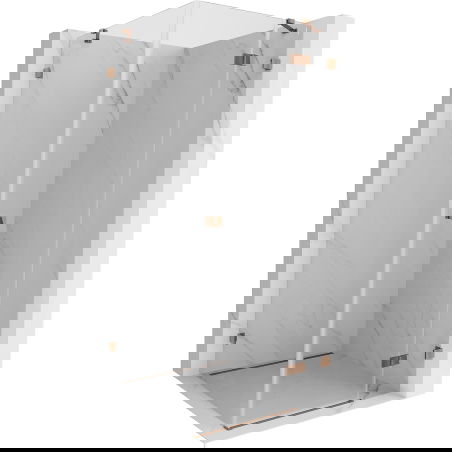 Mexen Lunar sprchová kabína pravá 90 x 90 cm, transparentná, ružové zlato - 834-090-090-60-00-P