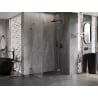 Mexen Lunar sprchový kút s otváracími dverami pravý 80 x 70 cm, transparentný, brúsený gun gray - 834-080-070-66-00-P