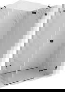 Mexen Lunar sprchovací kút otočný pravý 100 x 80 cm, transparentný, čierny - 834-100-080-70-00-P