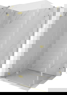 Mexen Lunar sklopné sprchové dvere ľavé 85 x 80 cm, transparentné, zlaté - 834-085-080-50-00-L