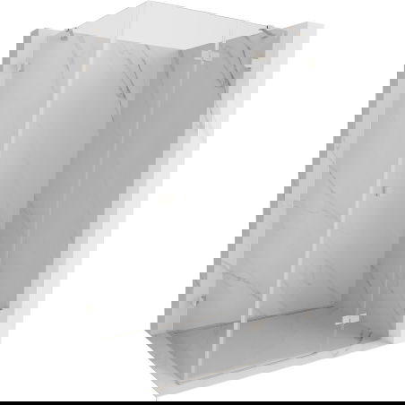 Mexen Lunar sprchovací kút pravý, otočný, 80 x 70 cm, transparentný, brúsený nikel - 834-080-070-97-00-P