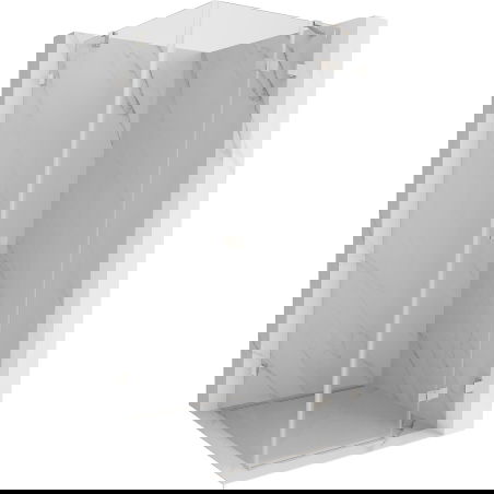 Mexen Lunar sprchovací kút s pravými dverami 100 x 100 cm, priehľadný, brúsený nikel - 834-100-100-97-00-P