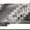 Mexen Lunar T sprchový kút s otváracími dverami vľavo 130 x 70 cm, priehľadný, biely - 834T-130-070-20-00-L