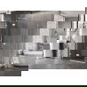 Mexen Lunar T sprchový kút s otváracími dverami vľavo 130 x 70 cm, priehľadný, biely - 834T-130-070-20-00-L