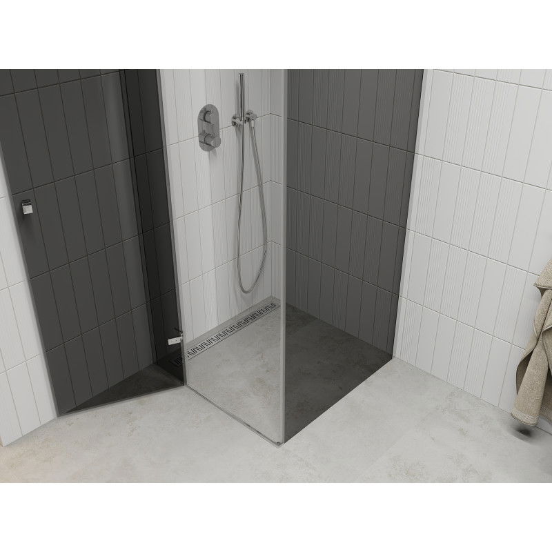 Mexen Roma sprchový kút s pántovými dverami 70 x 70 cm, grafit, chróm - 854-070-070-01-40