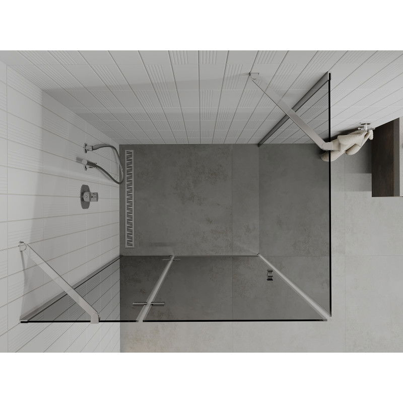 Mexen Roma otváracia sprchová kabína 80 x 90 cm, grafit, chróm - 854-080-090-01-40