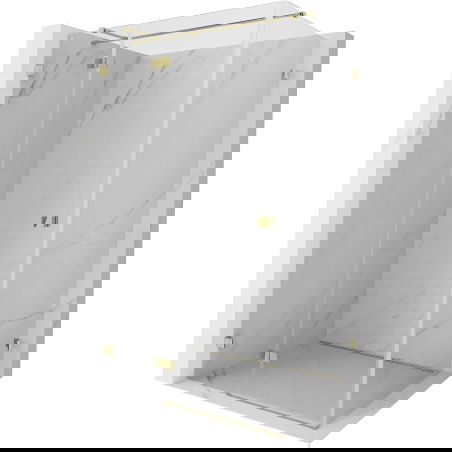 Mexen Lunar T sprchovací kút otváravý ľavý 115 x 70 cm, transparentný, zlatý - 834T-115-070-50-00-L