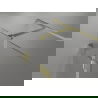 Mexen Lunar T sprchový kút výklopný ľavý 120 x 80 cm, transparentný, zlatá kartáčovaná - 834T-120-080-55-00-L