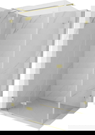 Mexen Lunar T sprchový kút s vyklápacími dverami ľavý 130 x 90 cm, priehľadný, zlatá kartáčovaná - 834T-130-090-55-00-L