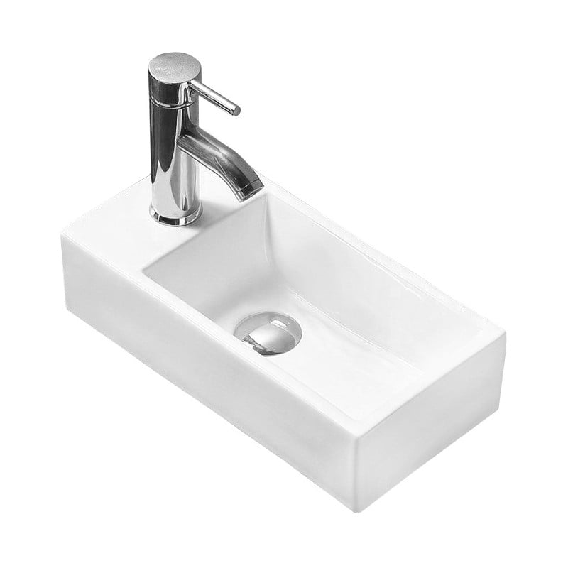 Mexen Inez umývadlo na dosku pravé 41 x 21 cm, biele - 21484000R