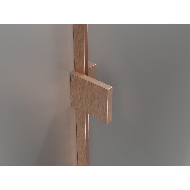 Mexen Lunar T sprchovací kút s ľavými dverami 120 x 80 cm, transparentný, brúsená meď - 834T-120-080-65-00-L