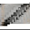 Mexen Roma sprchový kút s otváracími dverami 100 x 80 cm, transparentný, chróm + vanička Flat - 854-100-080-01-00-4010