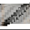 Mexen Roma sprchový kút s otváracími dverami 100 x 80 cm, transparentný, chróm + vanička Flat - 854-100-080-01-00-4010
