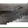 Mexen Lunar T sprchovací kút otváravý ľavý 120 x 80 cm, transparentný, čierny - 834T-120-080-70-00-L