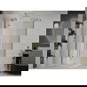 Mexen Roma sprchová kabína, kyvné dvere 90 x 90 cm, transparentnéné, zlatá + závesný bidet Flat - 854-090-090-50-00-4010