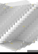 Mexen Lunar sprchový kút s ľavým otváraním 100 x 80 cm, priehľadný, zlatý kartáčovaný - 834-100-080-55-00-L
